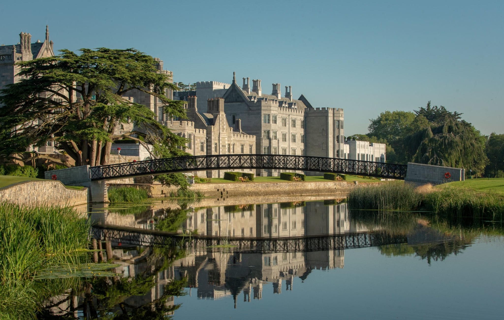 River landscape and estate view at Adare Manor
