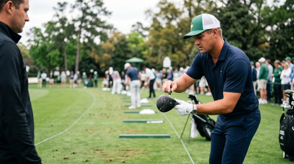 Bryson DeChambeau is tinkering with his own clubs again, but the details are still fuzzy