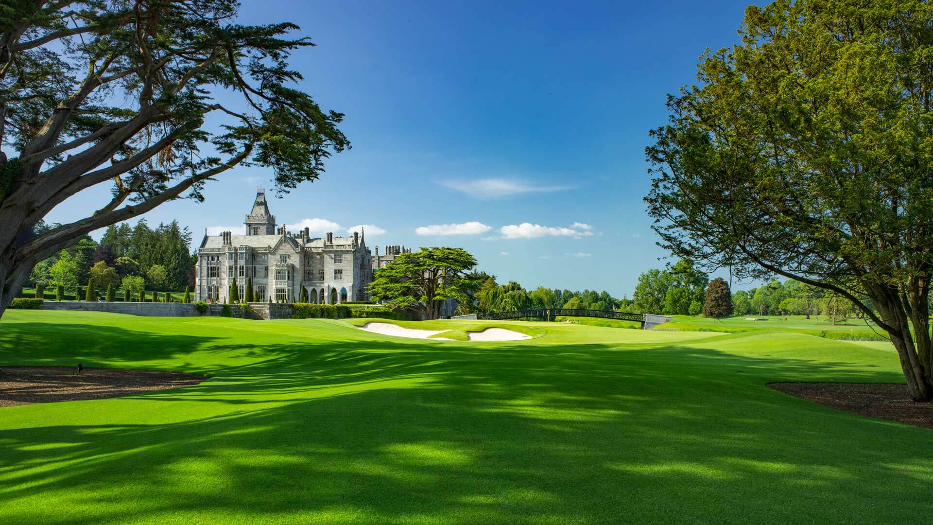 Golf course at Adare Manor in evening light