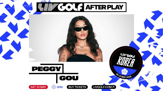Peggy Gou announcement visual for LIV Golf Korea 2026