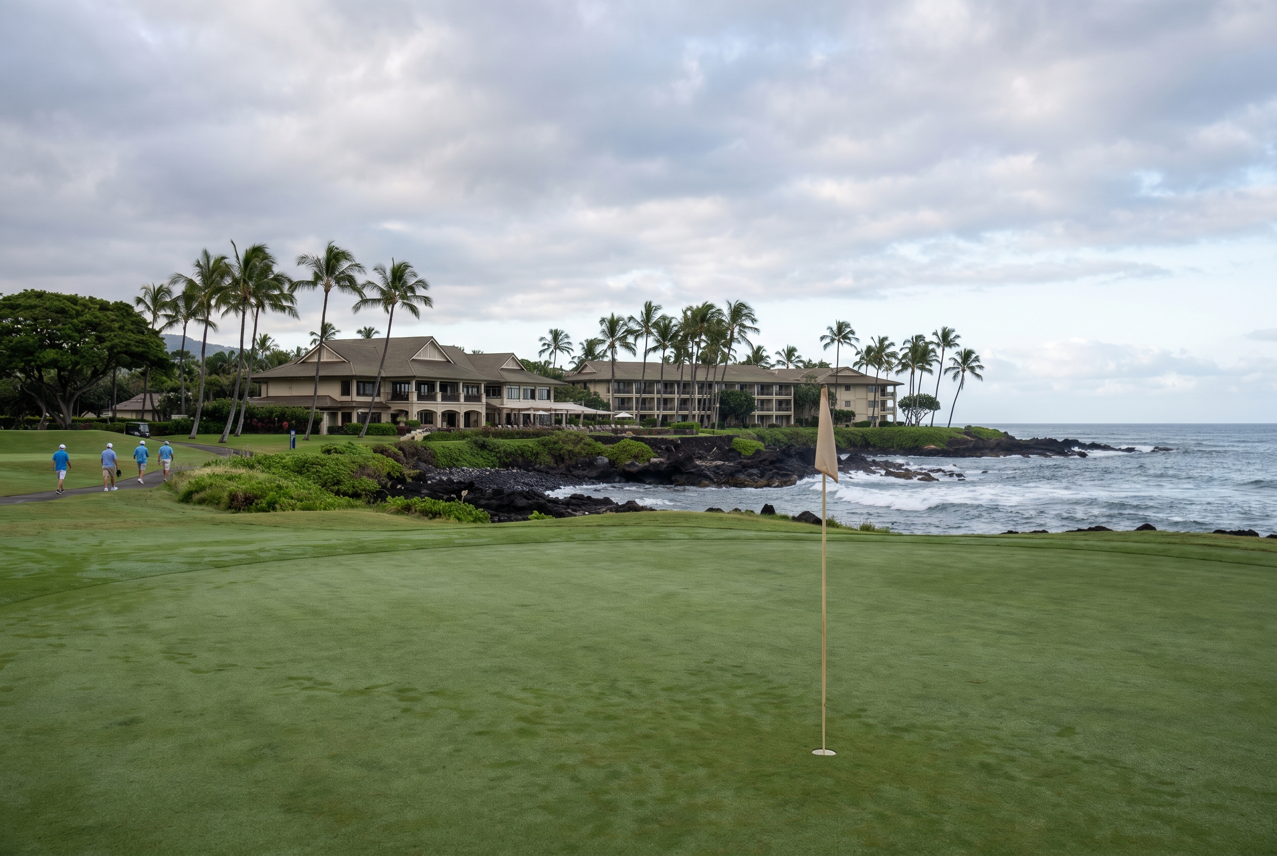 Editorial golf image of a Hawaiian golf scene tied to tourism and place.
