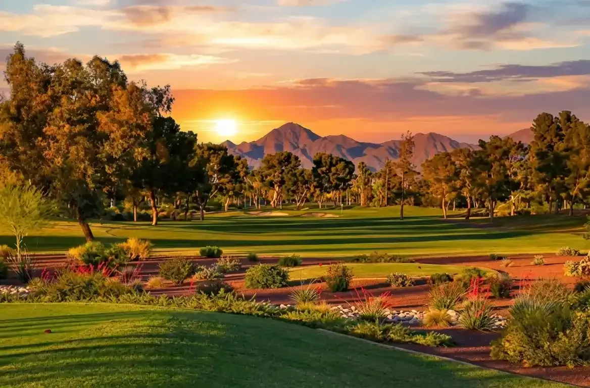 Scottsdale desert fairway and mountain backdrop